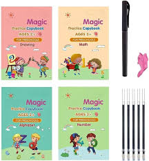 Sank Magic Practice Copybook (4 BOOKS,1 PEN,1 GRIP,10 REFILL)